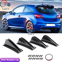 LAICY For Vauxhall Corsa VXR Car Rear Diffuser Lower Bumper 4-Fins Spoiler Splitter Chin Lips Car Protector Guard Cover