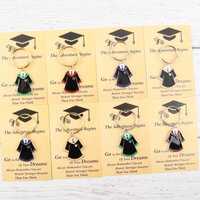 8pcs Graduation Season Graduation Gown Series Keychain Set Graduation series cards Actively support gifts A lucky gift for your