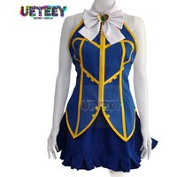 UETEEY Cosplay Costume Lucy Heartfilia Backless Polyester Adult Women Halloween Carnival Show Party Dress Clothes