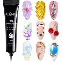 PUENTE 30ML Clear 3D Modeling Gel For Nail Art Sculpting Carving Molding Rhinestone Glue Soak Off No Wipe Nail Gel Varnish