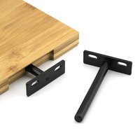 2 Pcs Floating Shelf Bracket Blind Shelf Supports 3/4/5" 80/100/124mm Hidden Brackets Wall Shelf Heavy Duty Wall Mount Invisible