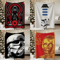 film d-Darth Vader Star w-Wars Troopers soft warm plush blanket dorm sofa living room pet hogar bedroom gift nap home Flannel