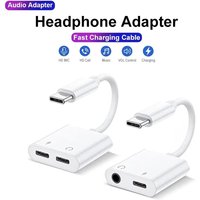 2 In 1 Lightning to 3.5mm Jack Audio AUX Charging Cable Headphones Adapter for iPhone 14 13 12 Pro Max XR XS 8 Plus 7 Mini iPad