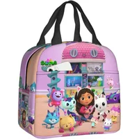 Gabbys Dollhouse Insulated Lunch Tote Bag for Women Mercat Cat Portable Thermal Cooler Bento Box School