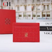New Fashion CH Embossed Card Holder Slim Minimalist Credit Card Wallet for Women & Men Portable ID Card Case with Multiple Slots