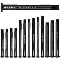 AliExpress NONE MEROCA MTB Road Bike Quick Thru Axle Rod 12mm 15mm P1.5 Front Rear Hub Thru Axle Fork Shaft 15x100 12x142 12x100 12x148 15x110