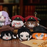 NEW Bungo Stray Dogs Atsushi Nakajima Osamu Dazai Square Badge Dango Doll Keychain Die-cut Bookmark Blind Box cute Ornament Gift