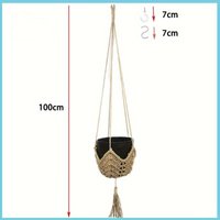 1Pc Vintage Style Hanging Basket Planters Handwoven Dandelion Rattan High Quality Durable Indoor Outdoor Decor for Living Room