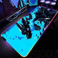 RGB 400X800MM Gaming Mouse Pad P-pokemon Charizard HD LED Mousepad XXL keyboard Non-Slip Office Carpet Laptop expand Desk mat