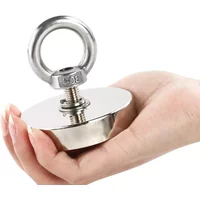 Neodymium Magnet Super Strong Magnet N52 Iman Magnetic Fishing Magnets with Countersunk Hole Eyebolt for Salvage Magnetic Fish