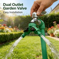 Y-shaped Hose Splitter Connector, Garden Faucet Splitter Fitting with Universal Joint, Suitable for Garden Irrigation Spray Gun