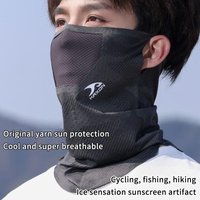 Ice Silk Sun Protection Face Mask with Neck Cover Summer Outdoor UV Lightweight for Running and Travel