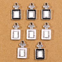 10pcs 20*11mm Cute Enamel Crystal Perfume Bottle Charm Pendants for Necklace Earrings DIY Jewelry Making Accessories Findings