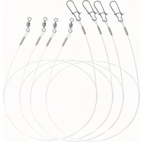 15Pcs Carbon-Fiber Fluorocarbon Fishing Leaders with Rolling Swivels and Quick Lock Snaps, High Speed Rotation, 360 ° Swivel, Fas