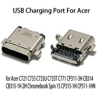 1PC USB 24Pin Female Type-c Charging Data Port Connector For Acer Chromebook C771 CP311-3H CB314 CB315-1H 2H C721 C733U C733T