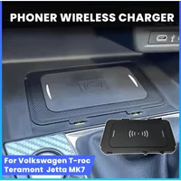 15W car wireless charger for VW Jetta MK7 T-Roc T-Cross Teramont Phideon phone holder mobile fast charge accessories interior