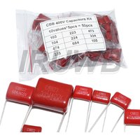 50PCS 400V 10NF-3.3UF 10values Metallized Polyester Film Capacitors KIT DIY CBB Capacitor Assortment Kit