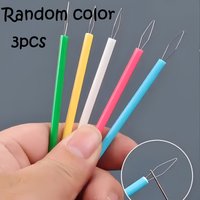 Three-piece set of colored plastic threading tools - Random Color - Cylindrical threading tool,DIYSewing accessories,Convenient