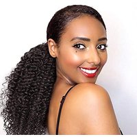 Drawstring Curly Ponytail Extension for African Women Afro Kinky Curly Hair Pieces Synthetic Heat Resistant