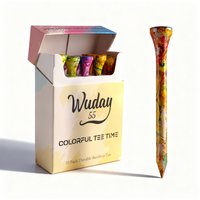 10Pcs Golf Tees - Colorful Tees - Good Feedback When Hitting the Ball, Good Feel in Hand, Long-Lasting Durability