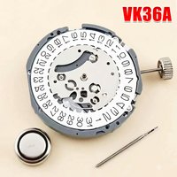 Chronograph Quartz Movement Compatible with VK63 VK61A VK67A Specs Battery Included 3 Hand Date Watch Mod Parts Replacement Set