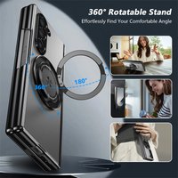 360 ° Rotating Bracket Magsafe Hinge Case for Samsung Galaxy Z Fold 7 6 5 4 3 5G Screen Glass All Inclusive Protective Cover