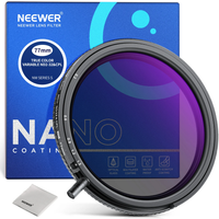 NEEWER 2in1 True Colors Variable ND2-ND32+CPL Filter Multi-Function Polarized Variable ND 37/43/49/52/55/58/62/67/72/77/82mm