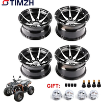 4 Pcs 12 inch 4x110 ATV Wheel Hub Aluminum Alloy Rim For 150cc 200cc 250cc 300cc ATV Go kart UTV Buggy Golf Cart Quad Bike Part