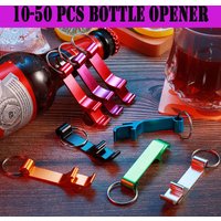10-50Pcs Bottle Opener Keychain Aluminum Beer Bottle Openers Metal EDC Soda Keyring Tool Gift Accessories for Kitchen
