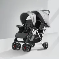 2025 New Lightweight Twin Baby Stroller Baby Stroller Can Sit, Lie, Fold, Front and Rear Seats Twin Baby Stroller
