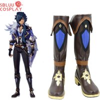 SBluuCosplay Genshin Impact Cosplay Alberich Kaeya Cosplay Shoes Custom Made Boots
