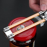 Stainless Steel Master Opener Multifunctional Manual Jar Bottle Opener Jar Lid Gripper Kitchen Accessories for Weak Hands