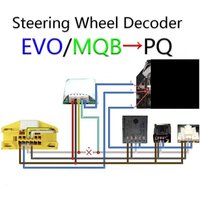 For VW Car PQ style steering wheel upgrade MQB style steering wheel decoder, Car Accessories