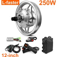 250W 12 inch Brushless Hub Motor Wheels Kit Can Reverse For Electric Scooter Three Wheel Bike