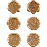 30pcs Olive Branch Love Tree Style Wax Seal Stickers Self-Adhesive Wedding Invitation Envelope Seal Gold Stickers For Decorating