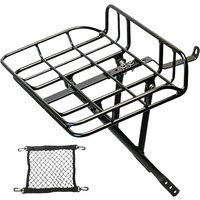 AliExpress NONE Bike Basket Rack Large Front Bicycle Basket With Struts Front Mount Detachable Aluminium Bike Baskets For Road Mountain Cycling