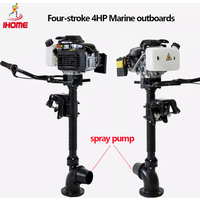 Four-stroke 4Hp Outboards with Spray Pump Marine Air-cooled Propulsion Boat Engine Motor Outboard Motor for Assault Boats