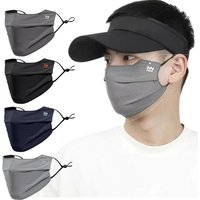 Sunscreen Mask Breathable Ice Silk Face Cover UV Face Shield Sun Protection Face Mask for Motorcycle Running Riding For Men