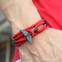 Unique Marine Style Bracelet For Men Multilayer Black Tail Turtle Braslet Grade A 4mm Rope Nautical Wrap Braclet Surfing Jewelry