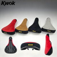 Kwok BMX Bike Saddle, Comfortable Flannelette EVA Padded Bicycle Seat, 257x170mm, 6mm Rails for MTB BMX Mountain Bike