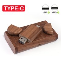 JASTER Wooden TYPE-C USB 2.0 Flash Drives 128GB Pen Drive 64GB with Box 32GB Memory Stick 16GB 8GB 4GB Business Gift USB Stick