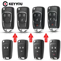 KEYYOU Modified Car Key Shell No Logo Flip Key For Chevrolet Lova Aveo Cruze For Opel Vauxhall Insignia Astra Mokka For Buick
