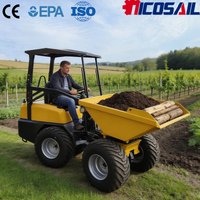 D130 1560kg Compact Site Dumper CE Approved Heavy Duty Small Dumper for Garden Jobs