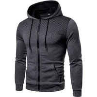 Sweat à capuche imprimé zippé pour hommes, sweat-shirt décontracté à capuche solide à manches longues, manteau à capuche Streetwear pour hommes, nouvelle collection automne