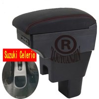 For Suzuki Celerio center console armrest box storage box armrests elbow rest with usb cup holder