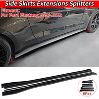 For Ford Mustang 2017-2022 New Adjustable Car Decoration Accessories Side Skirts Rocker Splitter Spoiler Winglet Body Kit ABS