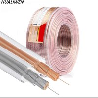 HUALIWEN DIY HIFI Audio Cable Oxygen Free Pure Copper Speaker Cable For Car Audio Home Theater Audio Wire Soft Touch Cable