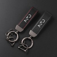 Deluxe Leather Keychain with Car Badge Keychain Pendant For Alfa Romeo MITO