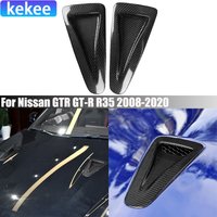 For Nissan GTR GT-R R35 2008-2020 Real Dry Carbon Fiber Replacement Hood Vent Cover Trim Car Accessories Modification Decoration