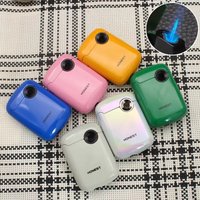 HONEST Metal Gorgeous Candy Color Personalized Windproof Jet Blue Flame Butane Gas Torch Lighter Outdoor Portable Cigar Lighters